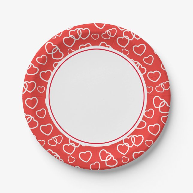 Valentine Hearts Paper Tellers Pappteller (Vorderseite)