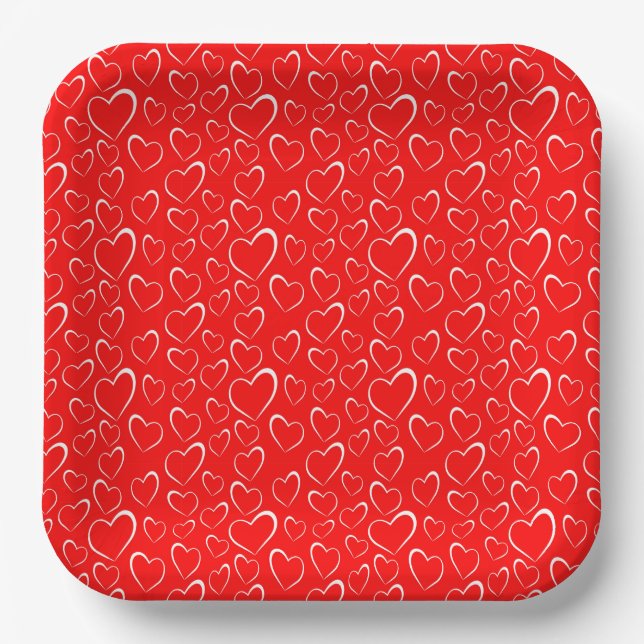 Valentine Hearts Paper Tellers Pappteller (Vorderseite)