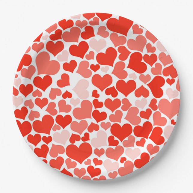 Valentine Hearts Paper Tellers Pappteller (Vorderseite)