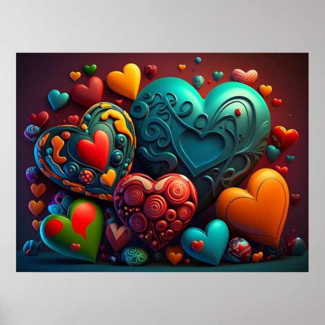 Valentine Hearts Poster (Vorne)
