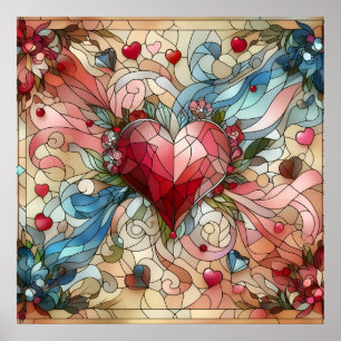 Valentine Hearts Poster