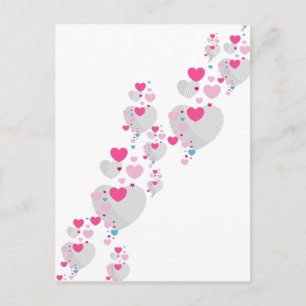 Valentine Hearts Postkarte