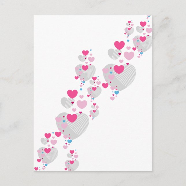 Valentine Hearts Postkarte (Vorderseite)