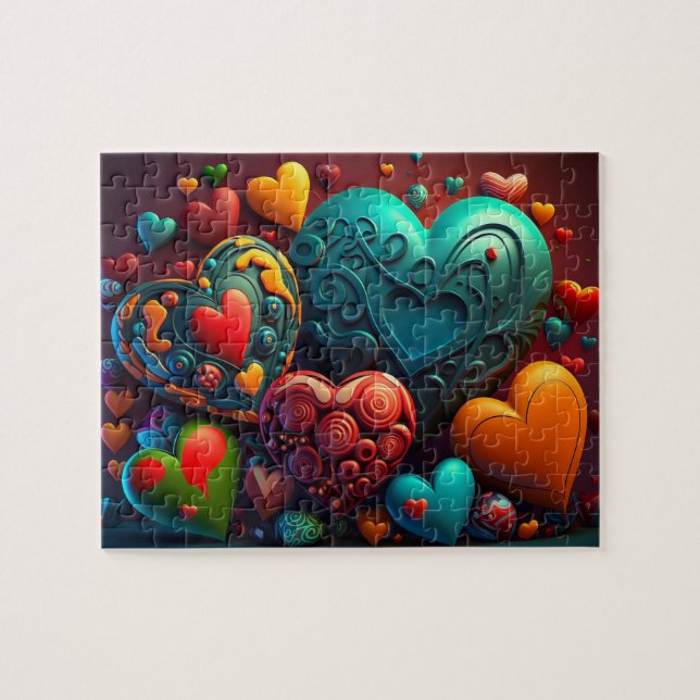 Valentine Hearts Puzzle (Horizontal)