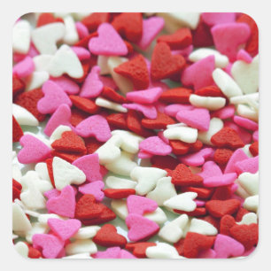 Valentine Hearts Quadratischer Aufkleber