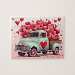 Valentine Hearts Special Delivery Truck Puzzle