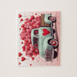Valentine Hearts Special Delivery Truck Puzzle