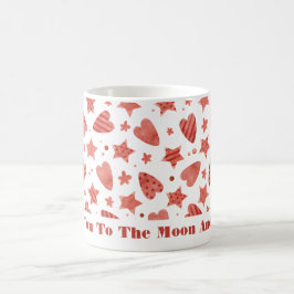 Valentine Hearts & Stars Muster Kaffeemaschine Tas Kaffeetasse