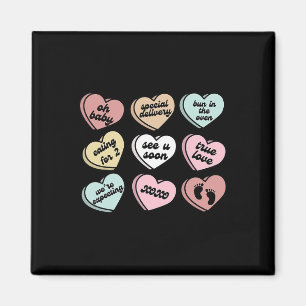 Valentine Hearts Süßigkeiten Schwangerschaftsankün Magnet