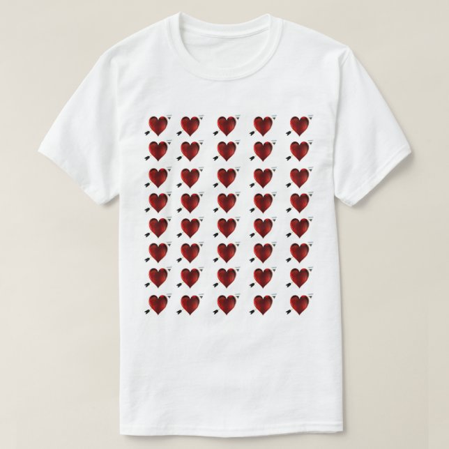 Valentine Hearts T - Shirt (Design vorne)