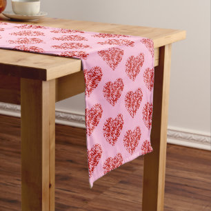 Valentine Hearts Table Runner Großer Tischläufer
