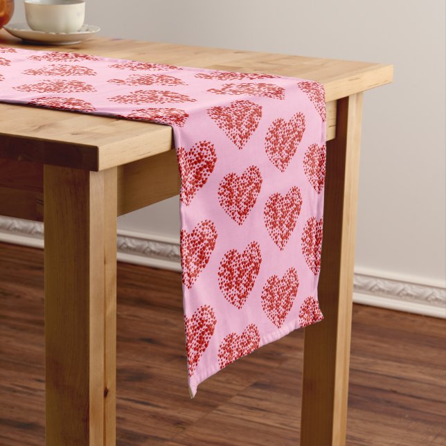 Valentine Hearts Table Runner Großer Tischläufer (Beispiel)