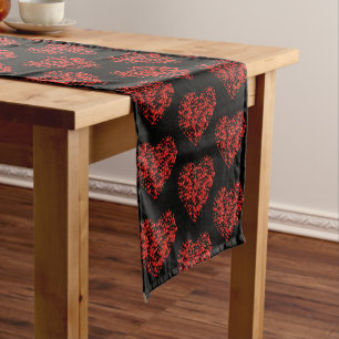Valentine Hearts Table Runner Kurzer Tischläufer