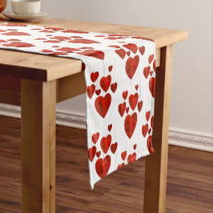 Valentine Hearts Table Runner Kurzer Tischläufer