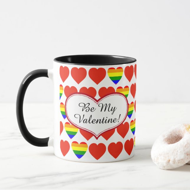 Valentine Hearts Tasse (Mit Donut)