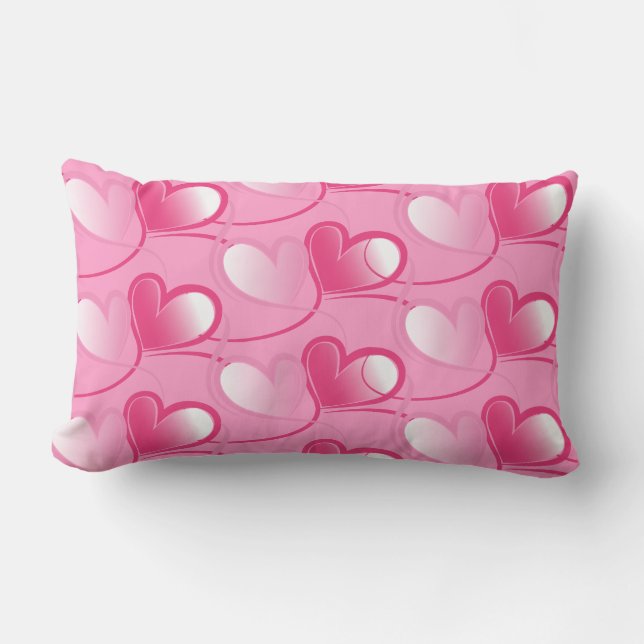 Valentine Hearts Throw Kissen (Vorderseite)