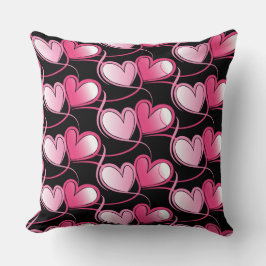 Valentine Hearts Throw Kissen