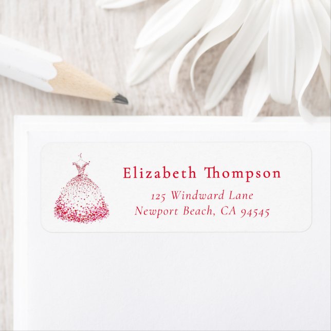 Valentine Hearts Whimsical Dress Watercolor (Insitu)