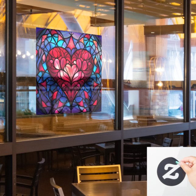 Valentine Hearts Window Clying Fensteraufkleber (Restaurantfenster)