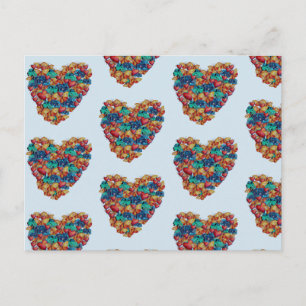 Valentine Hearts, zeichnend Herzen Postkarte