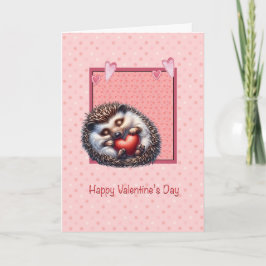 Valentine Hedgehog or Porcupine Card Feiertagskarte