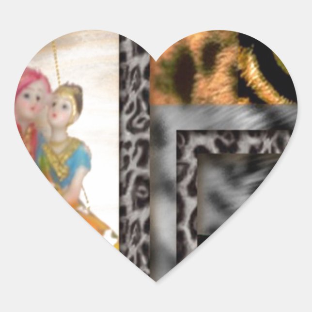 Valentine Hero Herz-Aufkleber (Vorderseite)