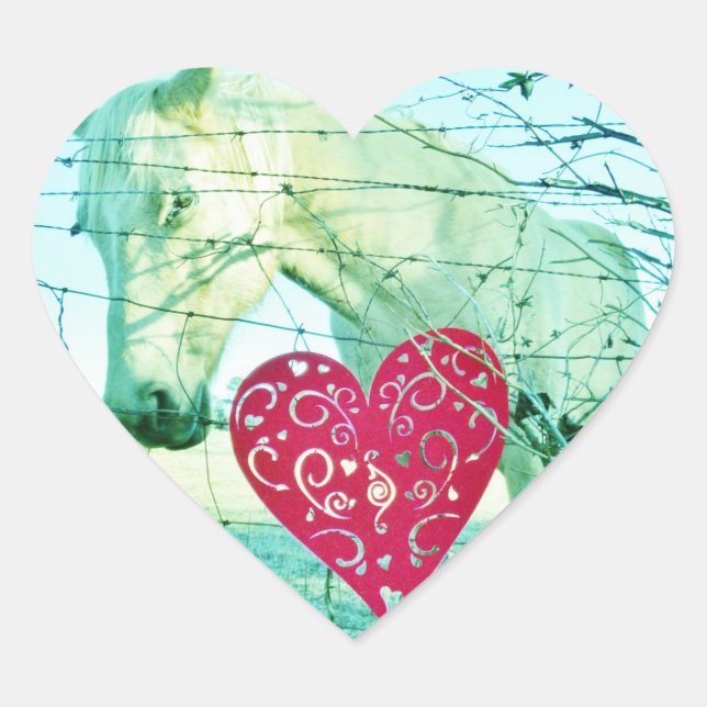 Valentine Herz-Aufkleber (Vorderseite)