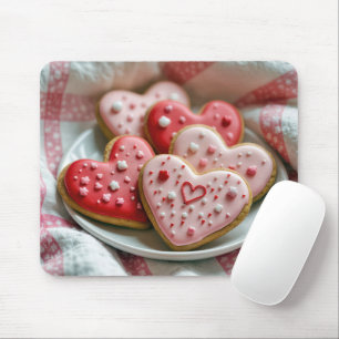 Valentine Herz Cookies Mousepad