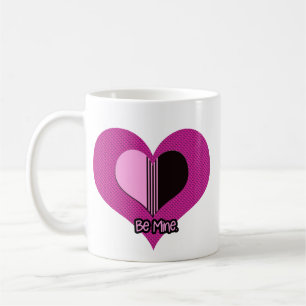 Valentine Herz Rosa und Schwarz Sei Mein Kaffeetasse