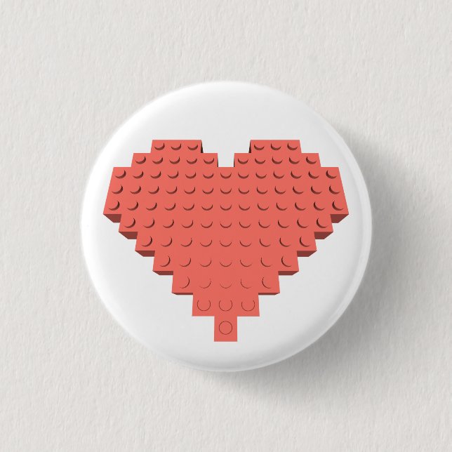 Valentine Herzform Button (Vorderseite)