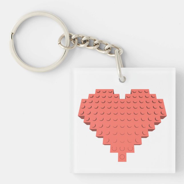 Valentine Herzform Schlüsselanhänger (Vorderseite)