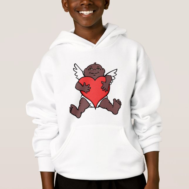 Valentine Hoodies Afrikanisches Cupid Sweatshirt (Vorderseite)