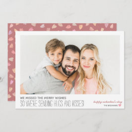 Valentine Hugs und Kisses Foto Card Feiertagskarte