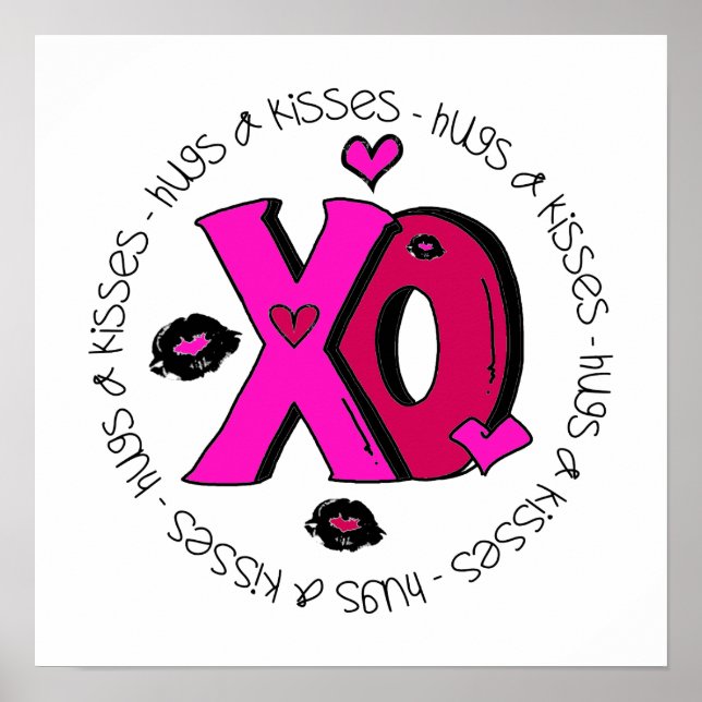 Valentine Hugs und Kisses Poster (Vorne)