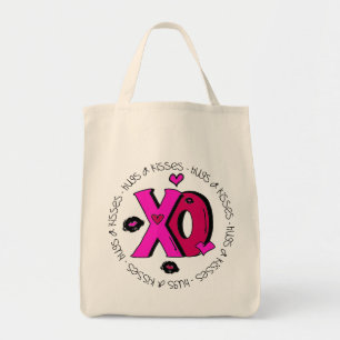 Valentine Hugs und Kisses Tragetasche