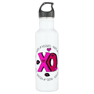 Valentine Hugs und Kisses Trinkflasche