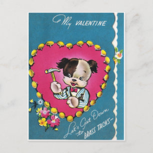 Valentine Hund, lasst uns zur Sache kommen Feiertagspostkarte