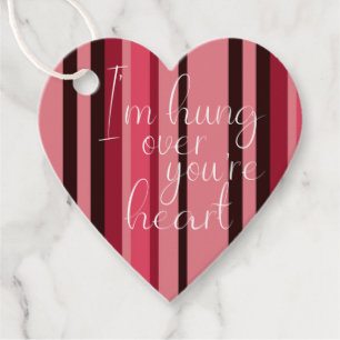 Valentine Hung über Ihren Herzspass Streifen Rotes Geschenkanhänger