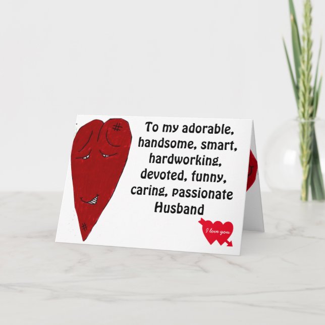 VALENTINE HUSBAND MEINE BESSERE HALB-Karte Karte (Vorderseite)