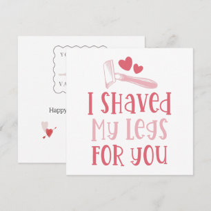 Valentine I habe mir meine Beine für Sie Niedliche Feiertagskarte