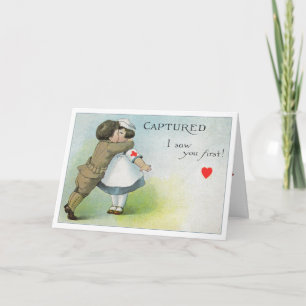Valentine I sah dich zuerst Feiertagskarte