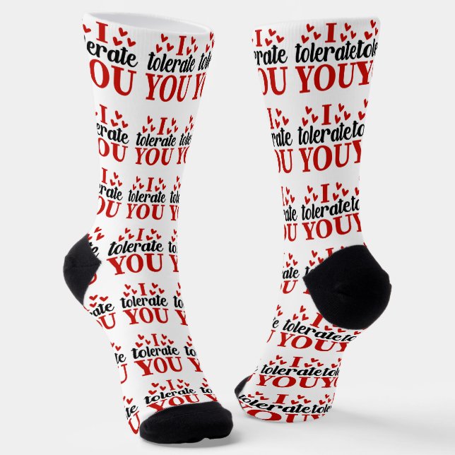 Valentine I toleriert Sie Socken (Gewinkelt)