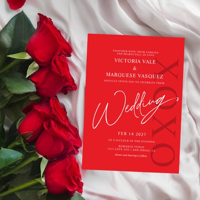 Valentine Inspiriert Red Wedding Einladung (Von Creator hochgeladen)