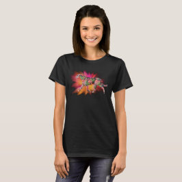 Valentine Irish Wolfhound Splash of color T-Shirt