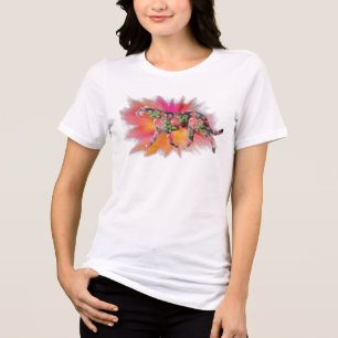 Valentine Irish Wolfhound Splash of color Tri-Blend Shirt