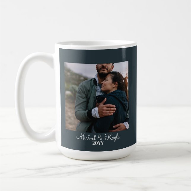 Valentine | Jahrestag | Couple-Foto Kaffeetasse (Links)