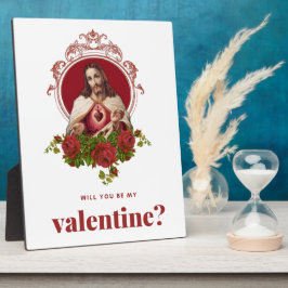 Valentine Jesus heilige Herz katholische Religiöse Fotoplatte