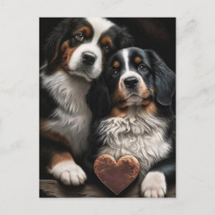 Valentine/Jubiläum Hunde Gruß Postkarte