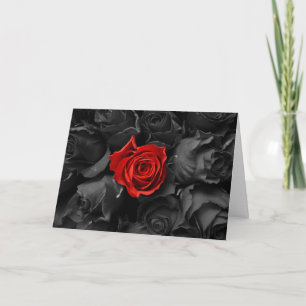 Valentine-Karte für die Rose Farbbrand Feiertagskarte