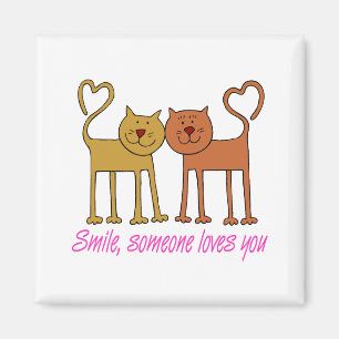 Valentine Katzen im Liebe Magnet